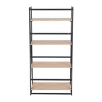 Dakota Bookcase - Black Painted Metal, Natural Wood