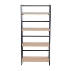 Dakota Bookcase - Black Painted Metal, Natural Wood