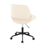 Fabrico Office Chair - Black Metal, Cream PU