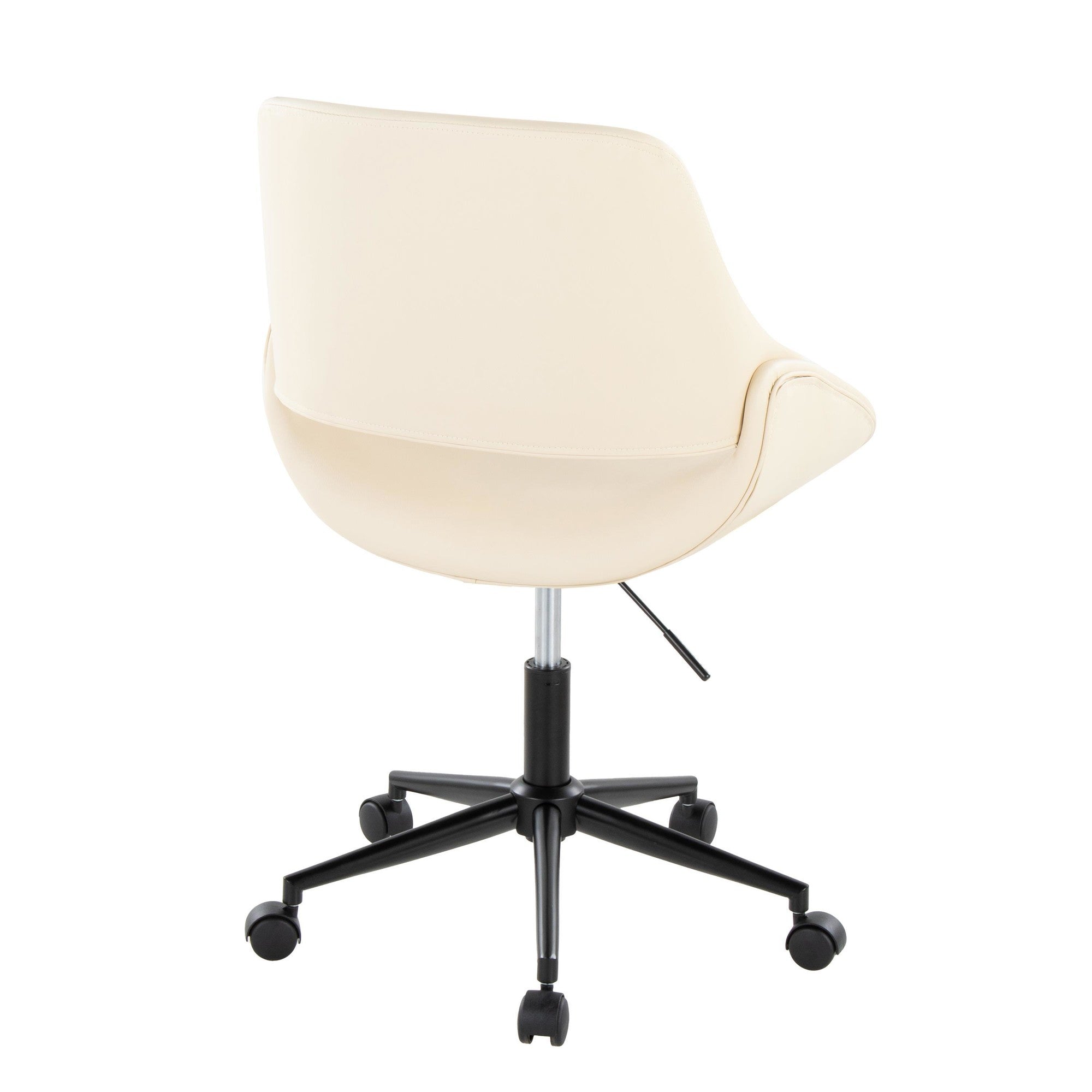 Fabrico Office Chair - Black Metal, Cream PU