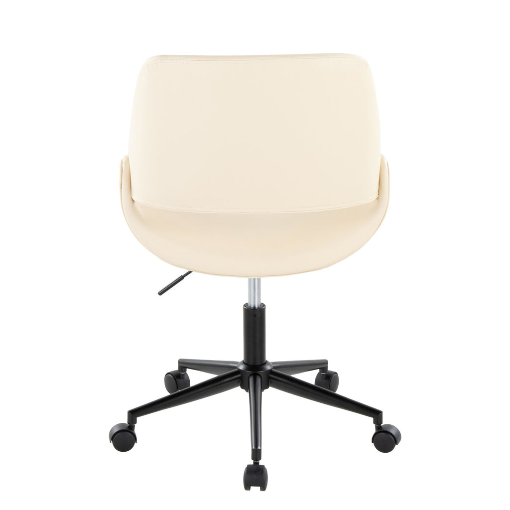 Fabrico Office Chair - Black Metal, Cream PU