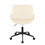 Fabrico Office Chair - Black Metal, Cream PU