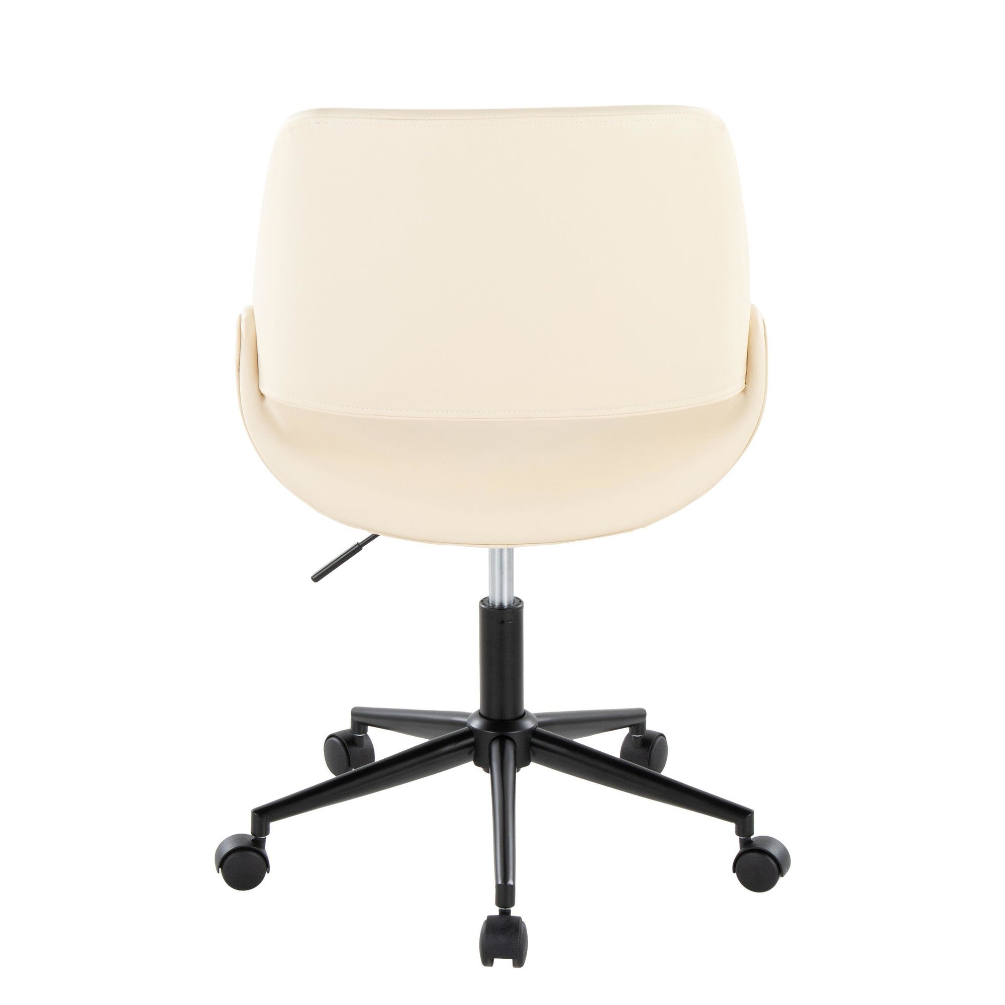 Fabrico Office Chair - Black Metal, Cream PU