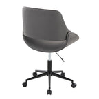 Fabrico Office Chair - Black Metal, Grey PU
