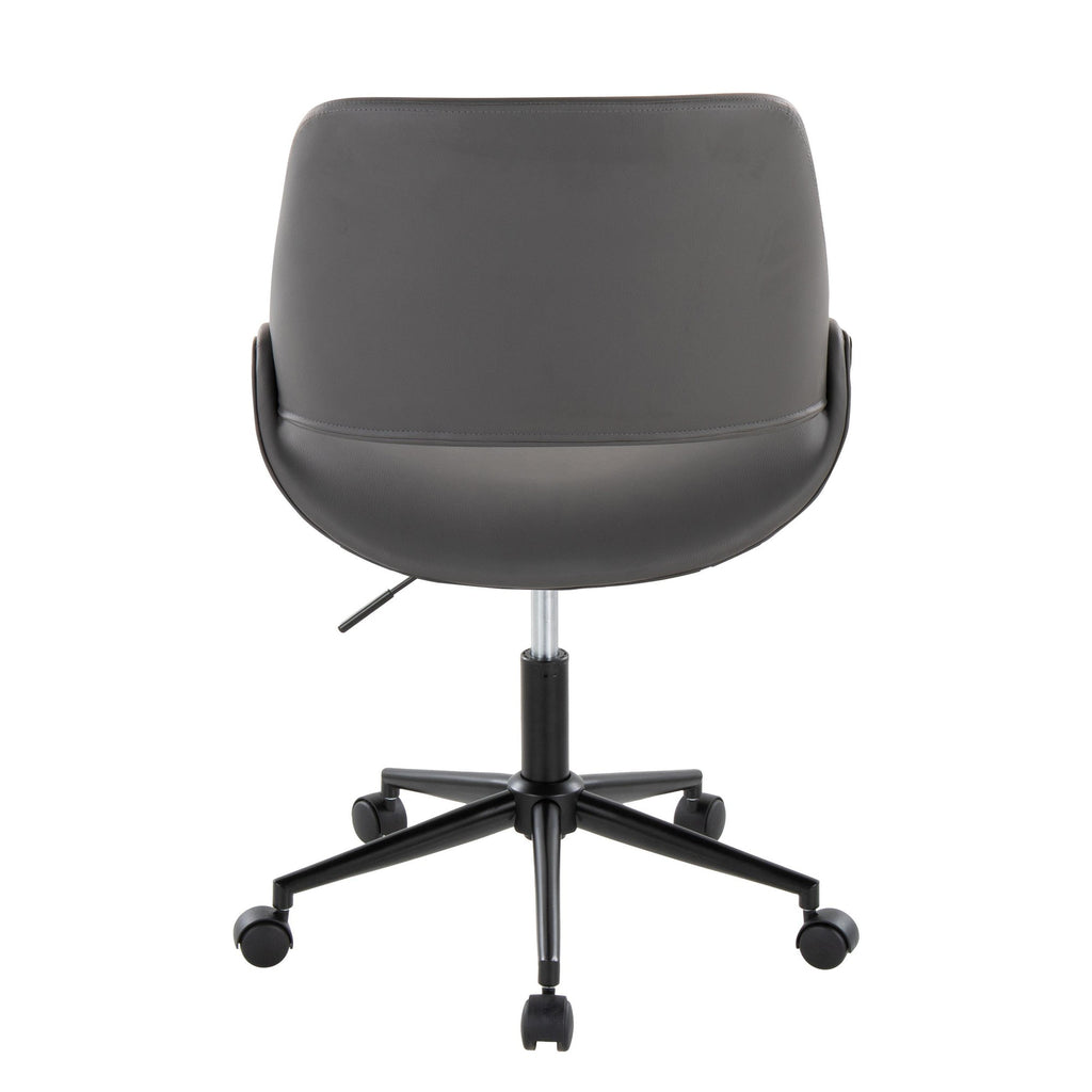 Fabrico Office Chair - Black Metal, Grey PU