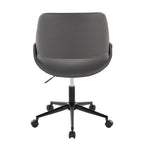 Fabrico Office Chair - Black Metal, Grey PU