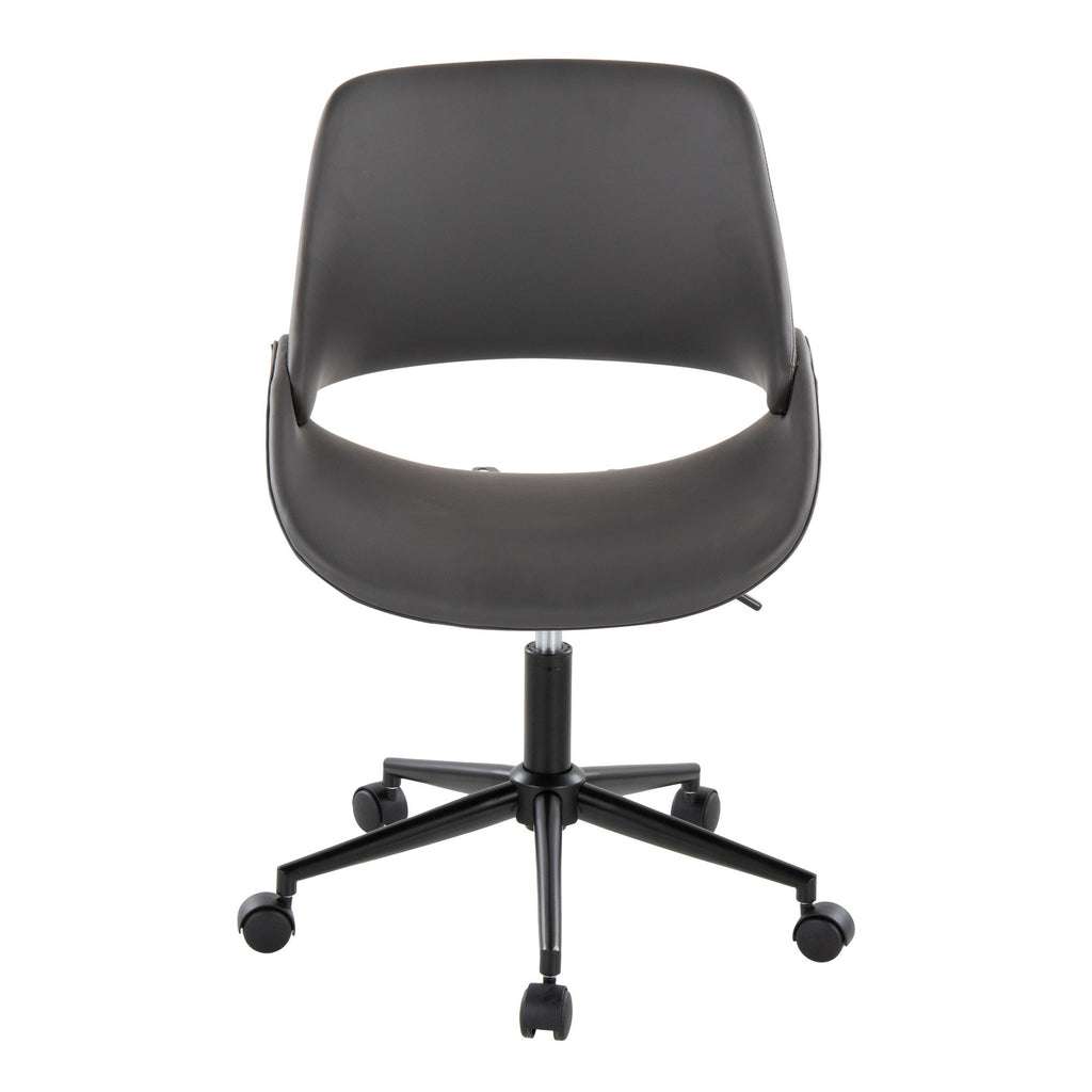 Fabrico Office Chair - Black Metal, Grey PU