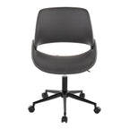 Fabrico Office Chair - Black Metal, Grey PU