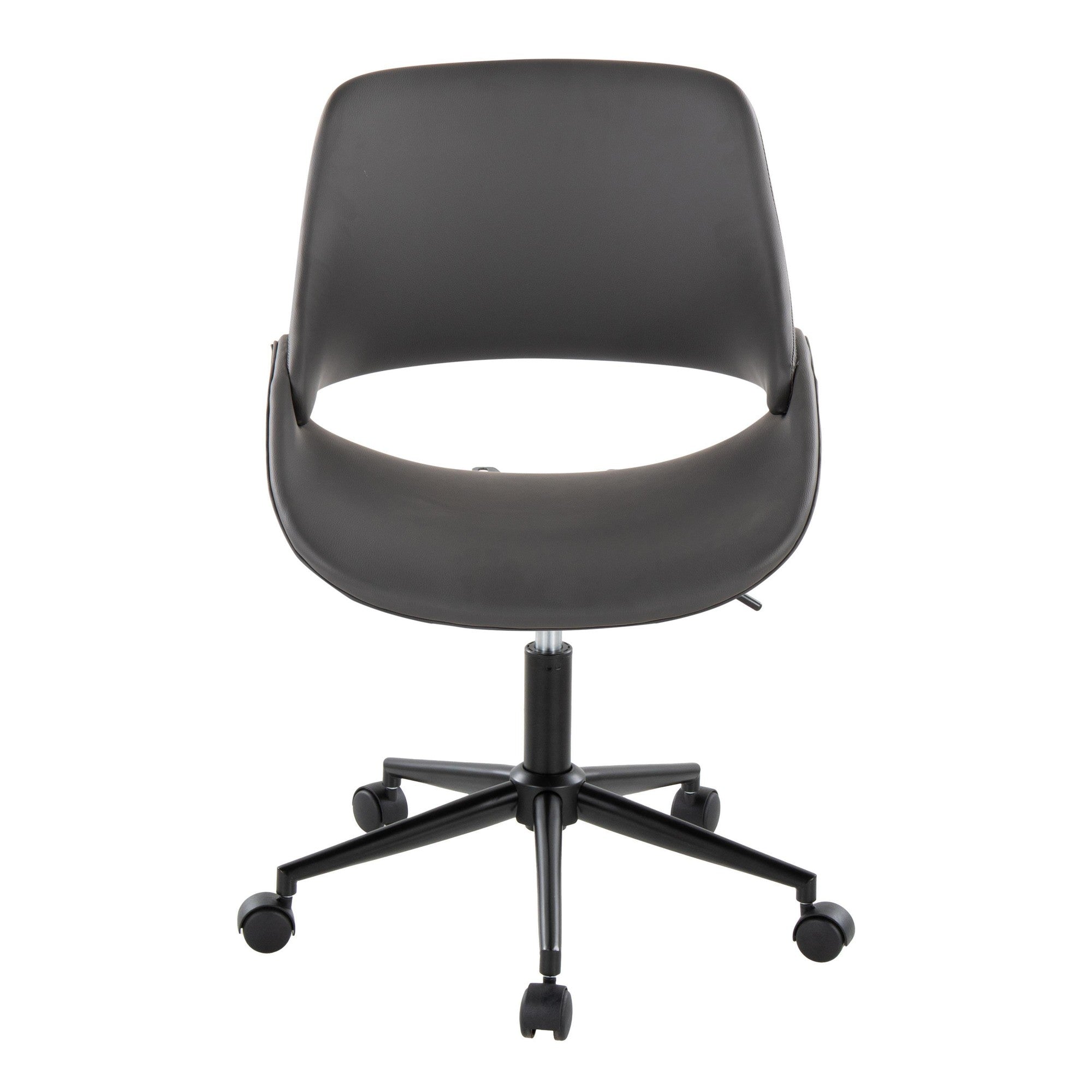 Fabrico Office Chair - Black Metal, Grey PU
