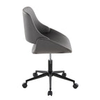Fabrico Office Chair - Black Metal, Grey PU