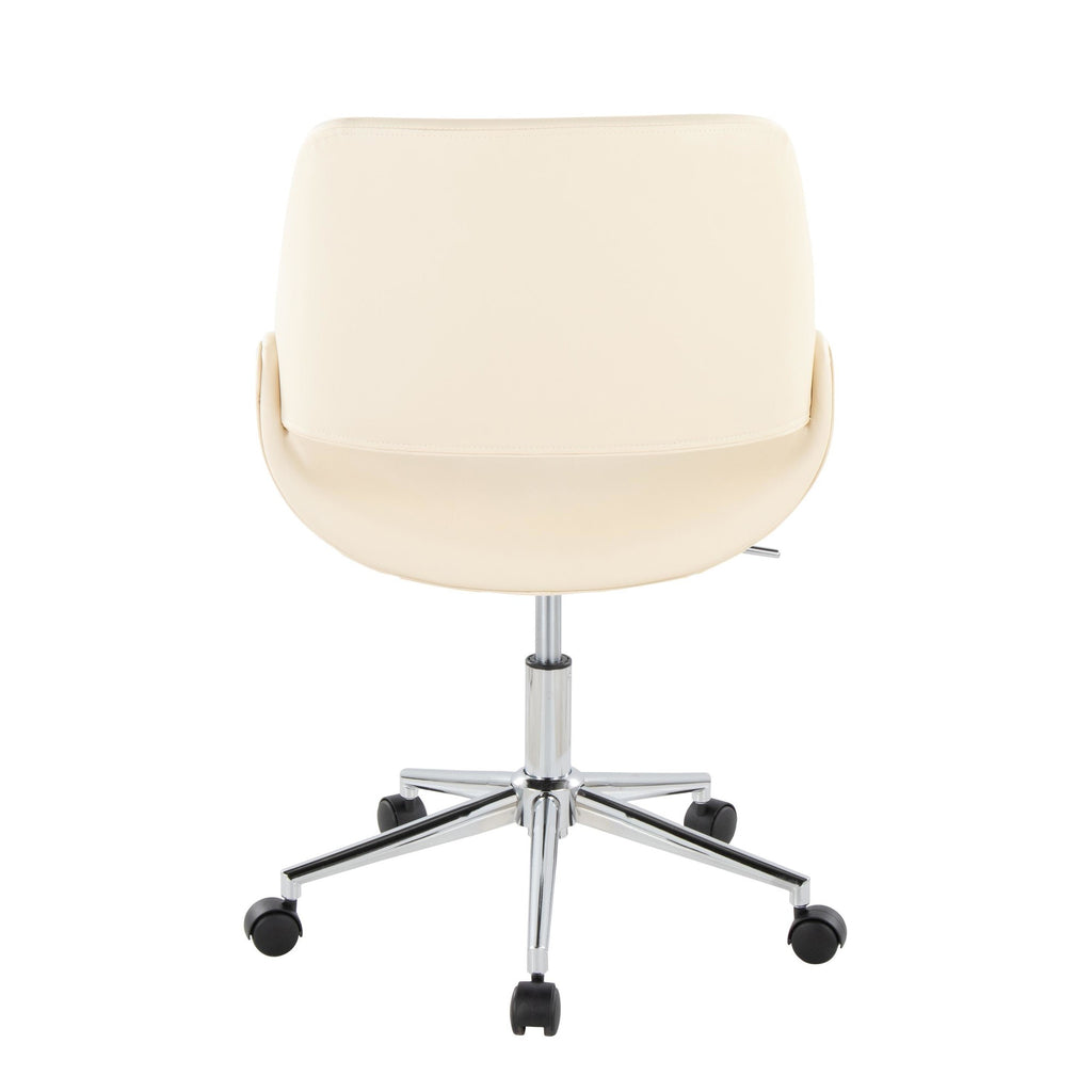 Fabrico Office Chair - Chrome Metal, Cream PU