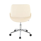 Fabrico Office Chair - Chrome Metal, Cream PU