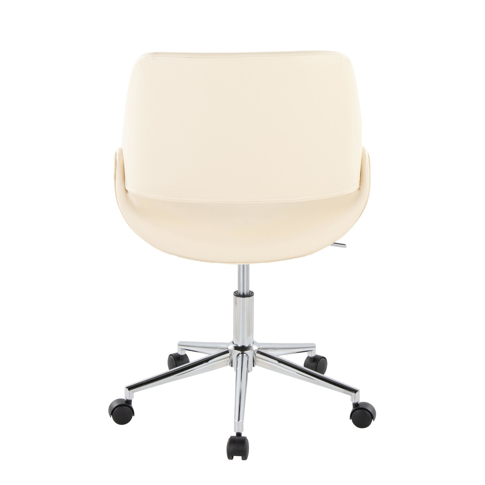 Fabrico Office Chair - Chrome Metal, Cream PU