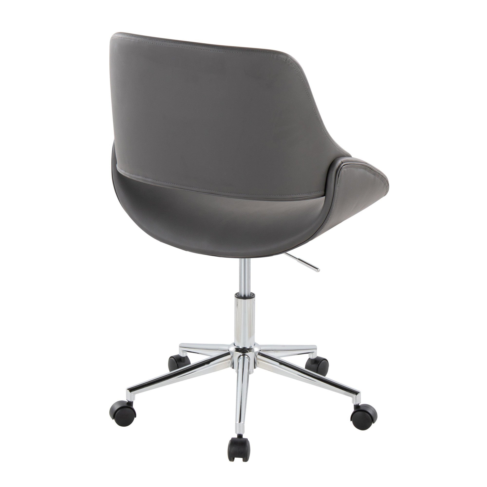 Fabrico Office Chair - Chrome Metal, Grey PU