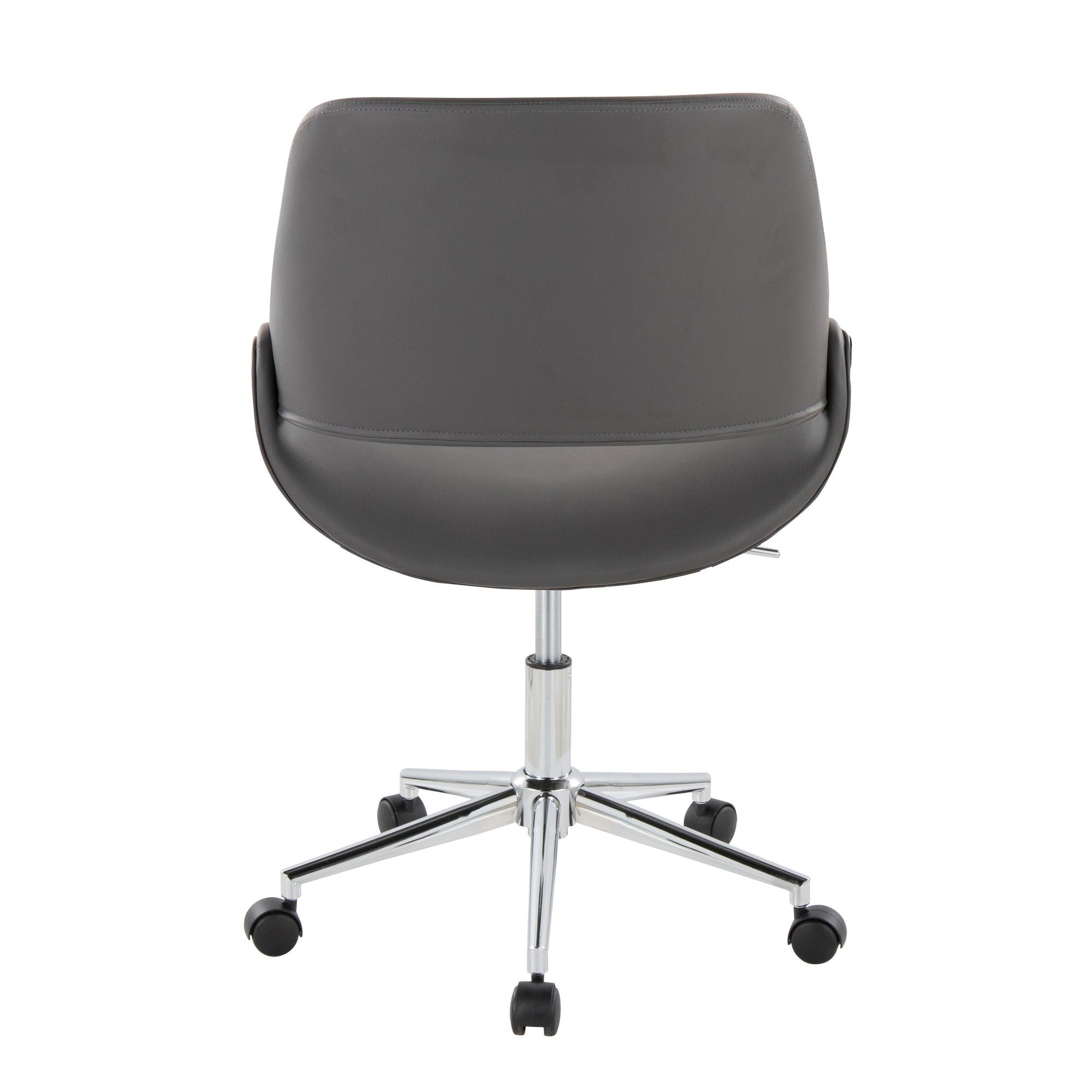Fabrico Office Chair - Chrome Metal, Grey PU