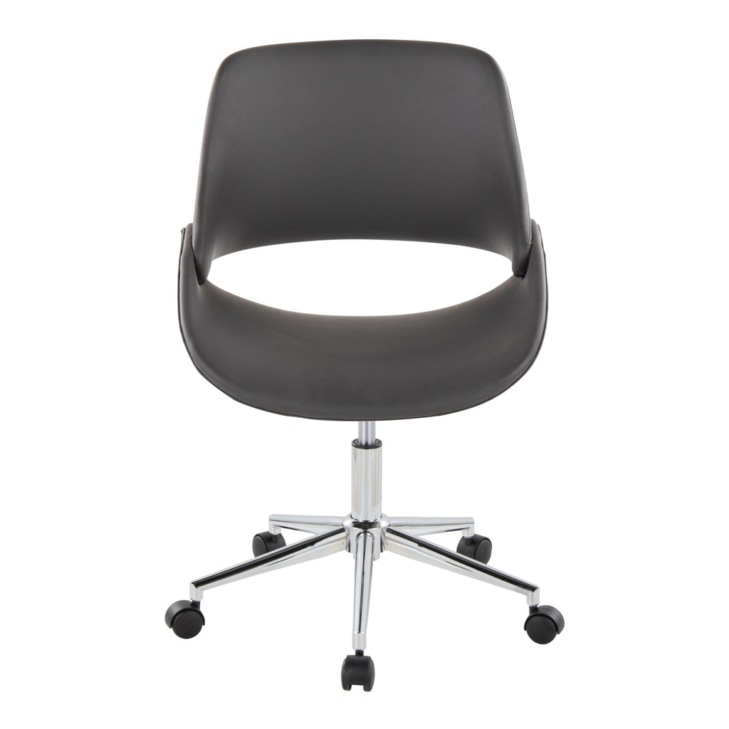 Fabrico Office Chair - Chrome Metal, Grey PU