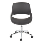 Fabrico Office Chair - Chrome Metal, Grey PU