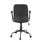 Fredrick Office Chair - Black Metal, Black PU