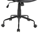 Fredrick Office Chair - Black Metal, Black PU