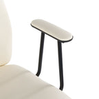 Fredrick Office Chair - Black Metal, Cream PU