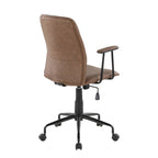 Fredrick Office Chair - Black Metal, Espresso PU
