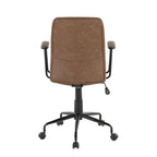 Fredrick Office Chair - Black Metal, Espresso PU