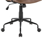 Fredrick Office Chair - Black Metal, Espresso PU