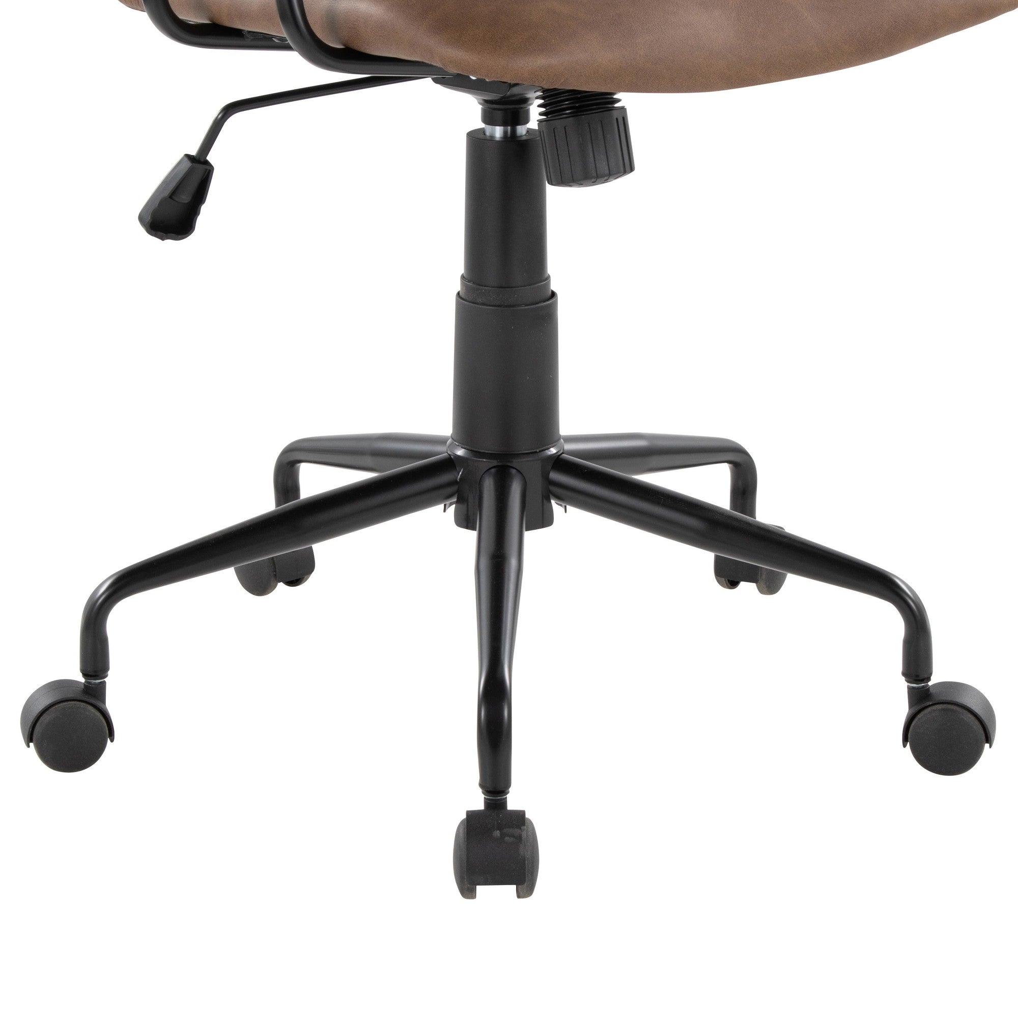 Fredrick Office Chair - Black Metal, Espresso PU