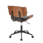 Lombardi Office Chair - Walnut Wood, Espresso PU