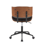 Lombardi Office Chair - Walnut Wood, Espresso PU