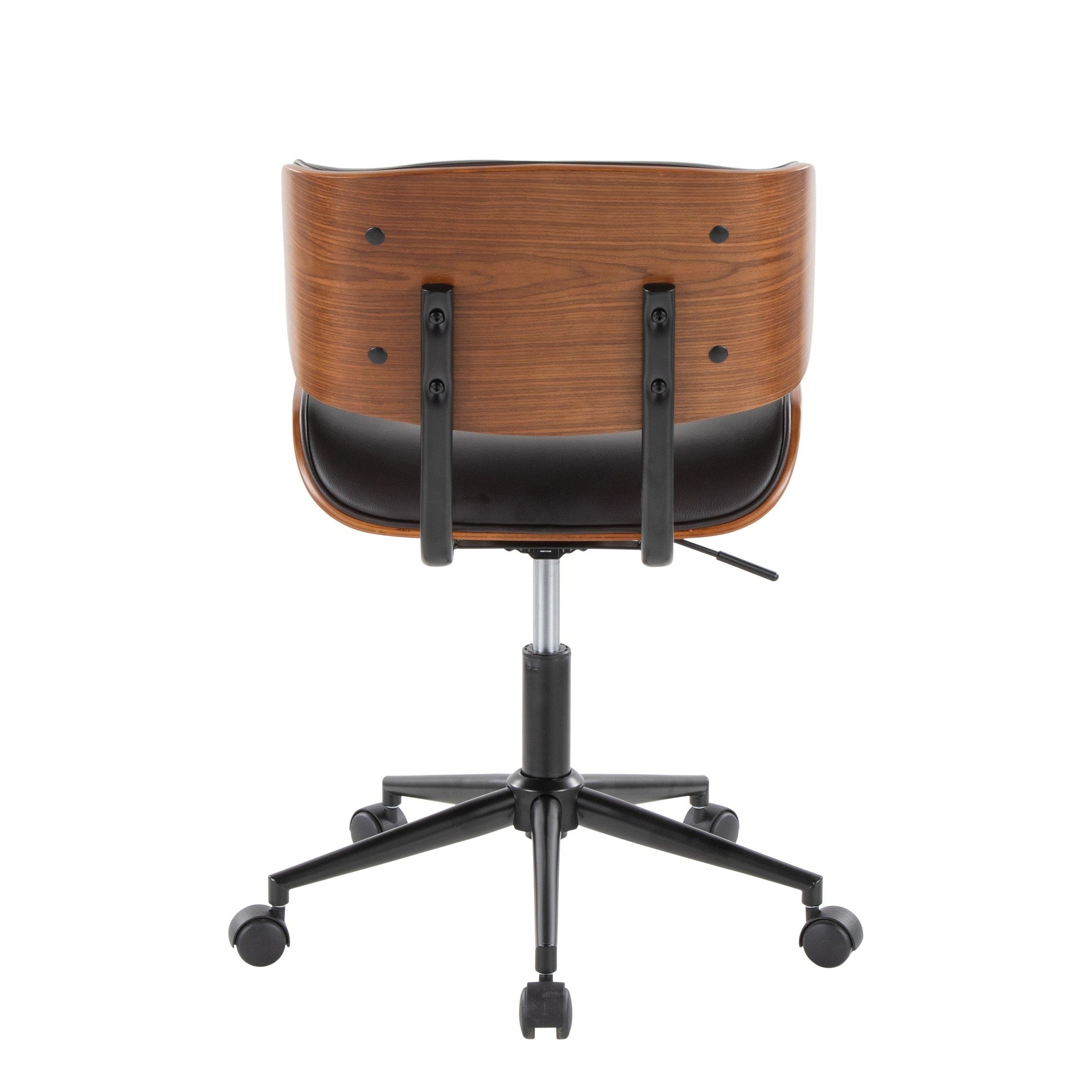 Lombardi Office Chair - Walnut Wood, Espresso PU