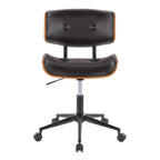 Lombardi Office Chair - Walnut Wood, Espresso PU