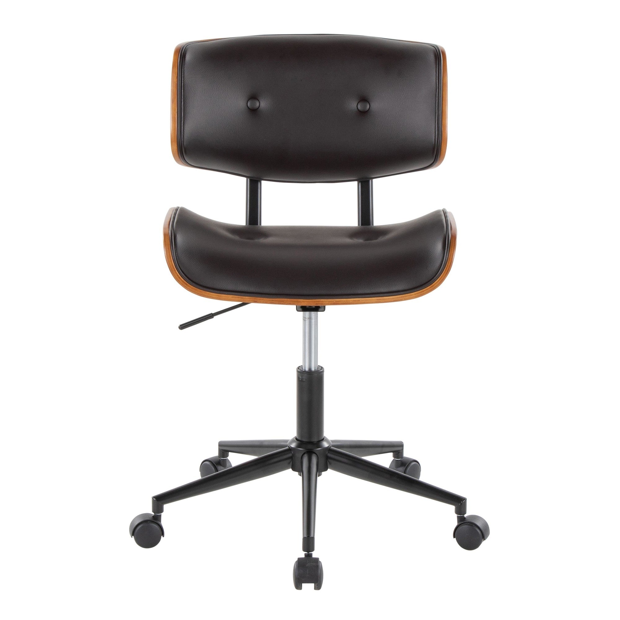 Lombardi Office Chair - Walnut Wood, Espresso PU