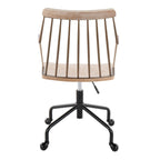 Preston Adjustable Office Chair - Black Metal, Antique Copper, Whitewashed Wood