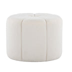 Daisy Ottoman - White Fabric