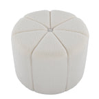 Daisy Ottoman - White Fabric