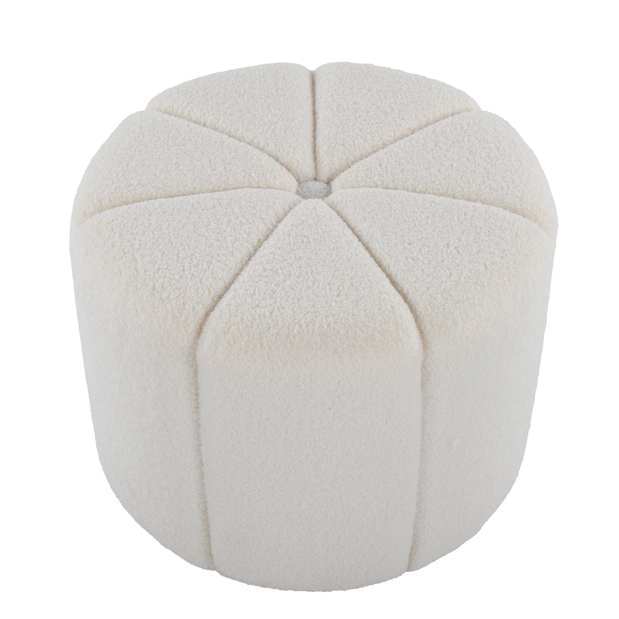 Daisy Ottoman - White Fabric