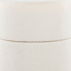Spin 18" Ottoman - Cream Polyester Fabric