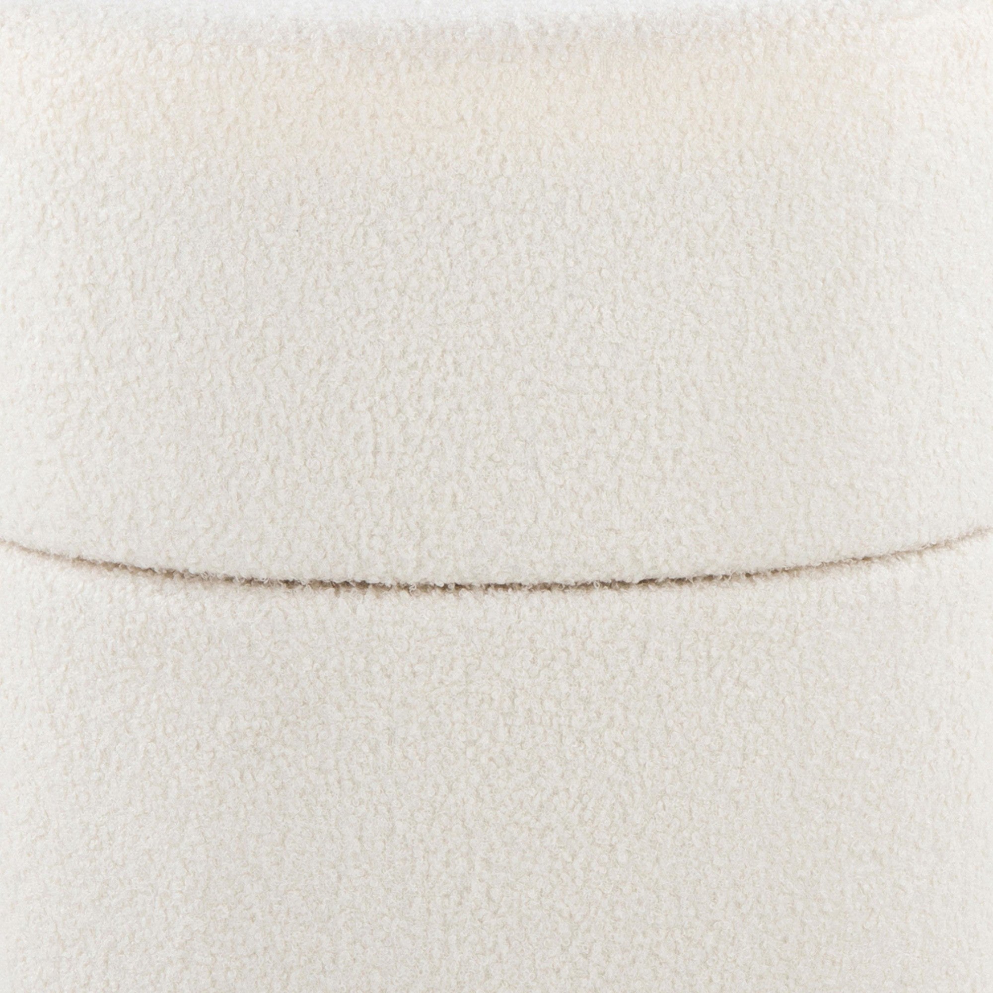 Spin 18" Ottoman - Cream Polyester Fabric