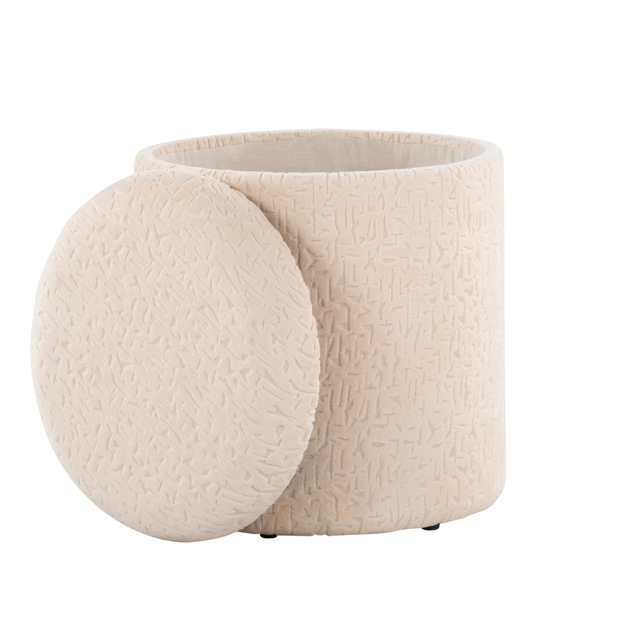 Tahoe 18" Ottoman - Beige Wool
