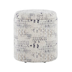 Tahoe 18" Aztec Ottoman - Ivory Cotton