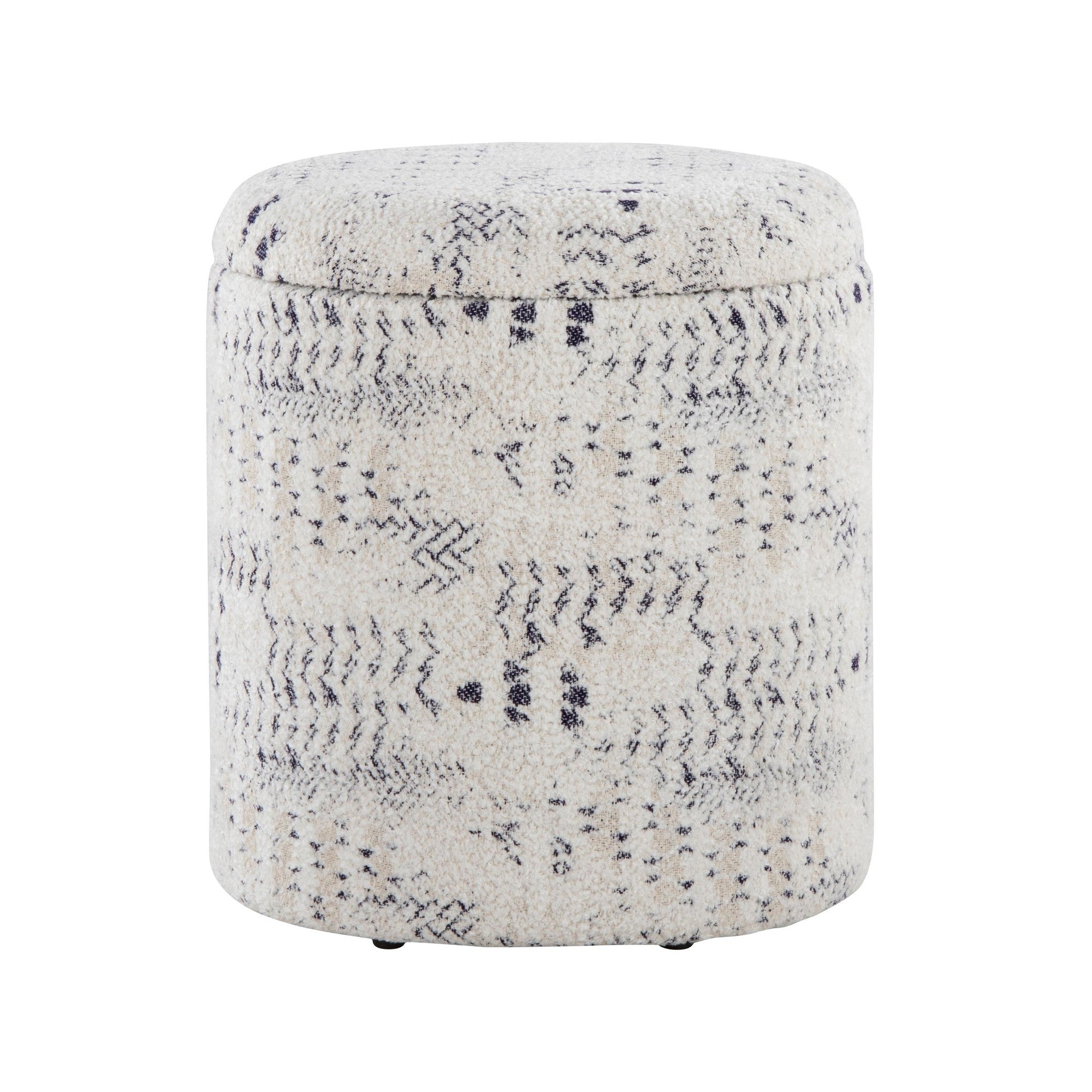 Tahoe 18" Aztec Ottoman - Ivory Cotton