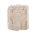 Tahoe 18" Sand Ottoman - Beige Cotton
