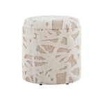Tahoe 18" Shag Ottoman - Beige Acro Wool
