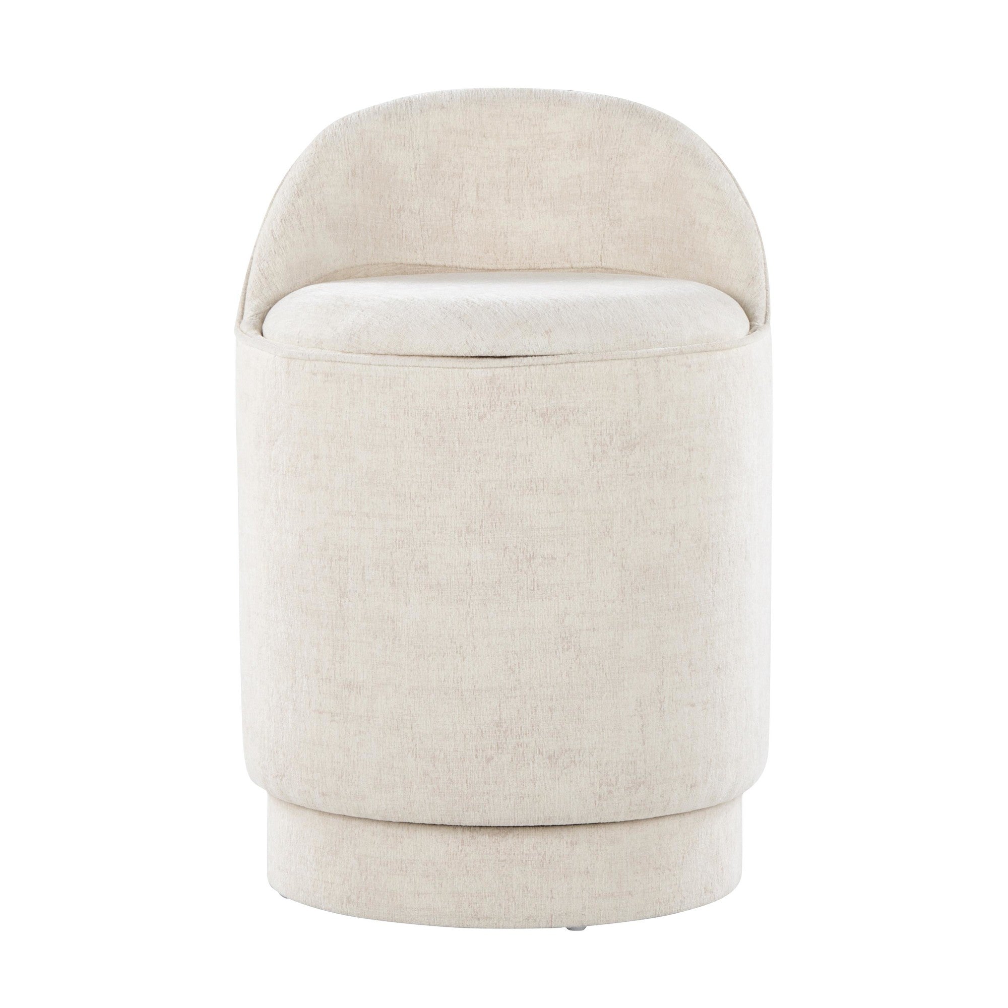 Marla 18" Upholstered Vanity Stool - Cream Fabric