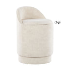 Marla 18" Upholstered Vanity Stool - Cream Fabric