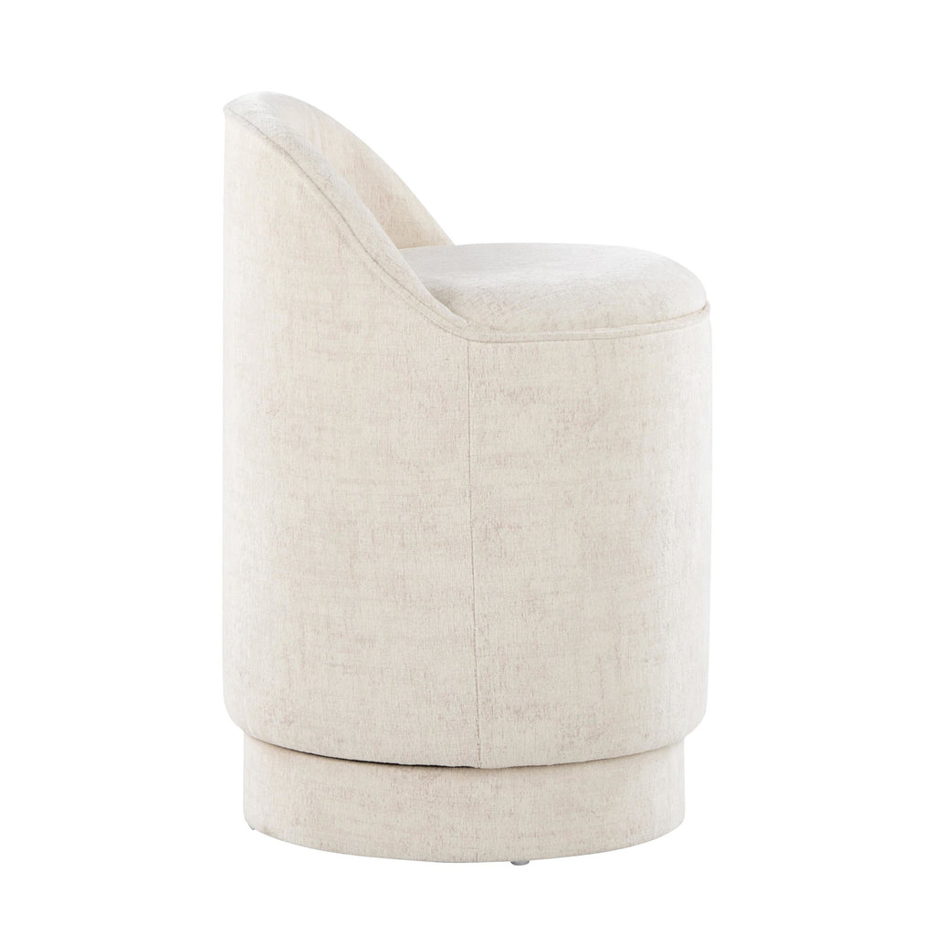 Marla 18" Upholstered Vanity Stool - Cream Fabric
