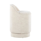 Marla 18" Upholstered Vanity Stool - Cream Fabric