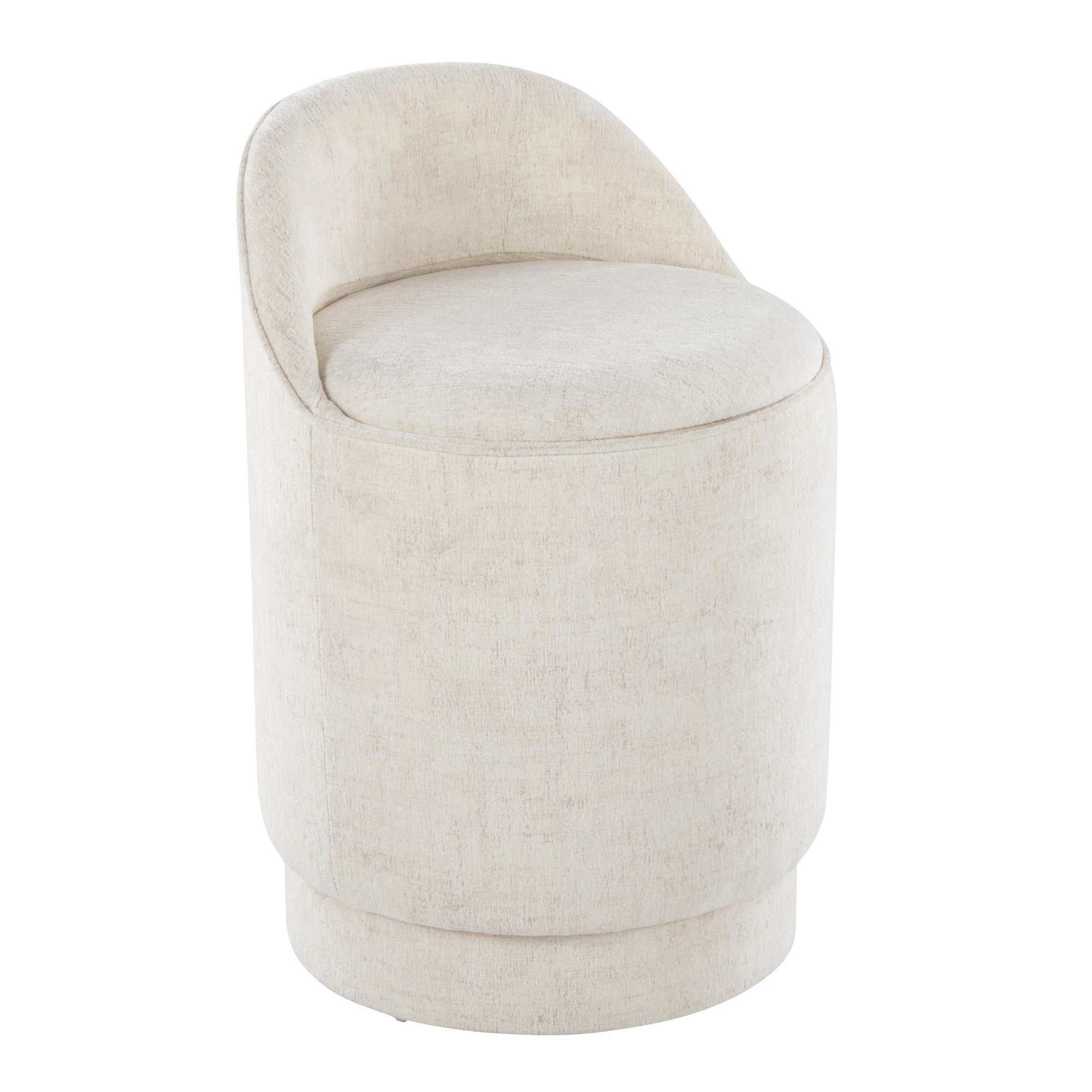 Marla 18" Upholstered Vanity Stool - Cream Fabric