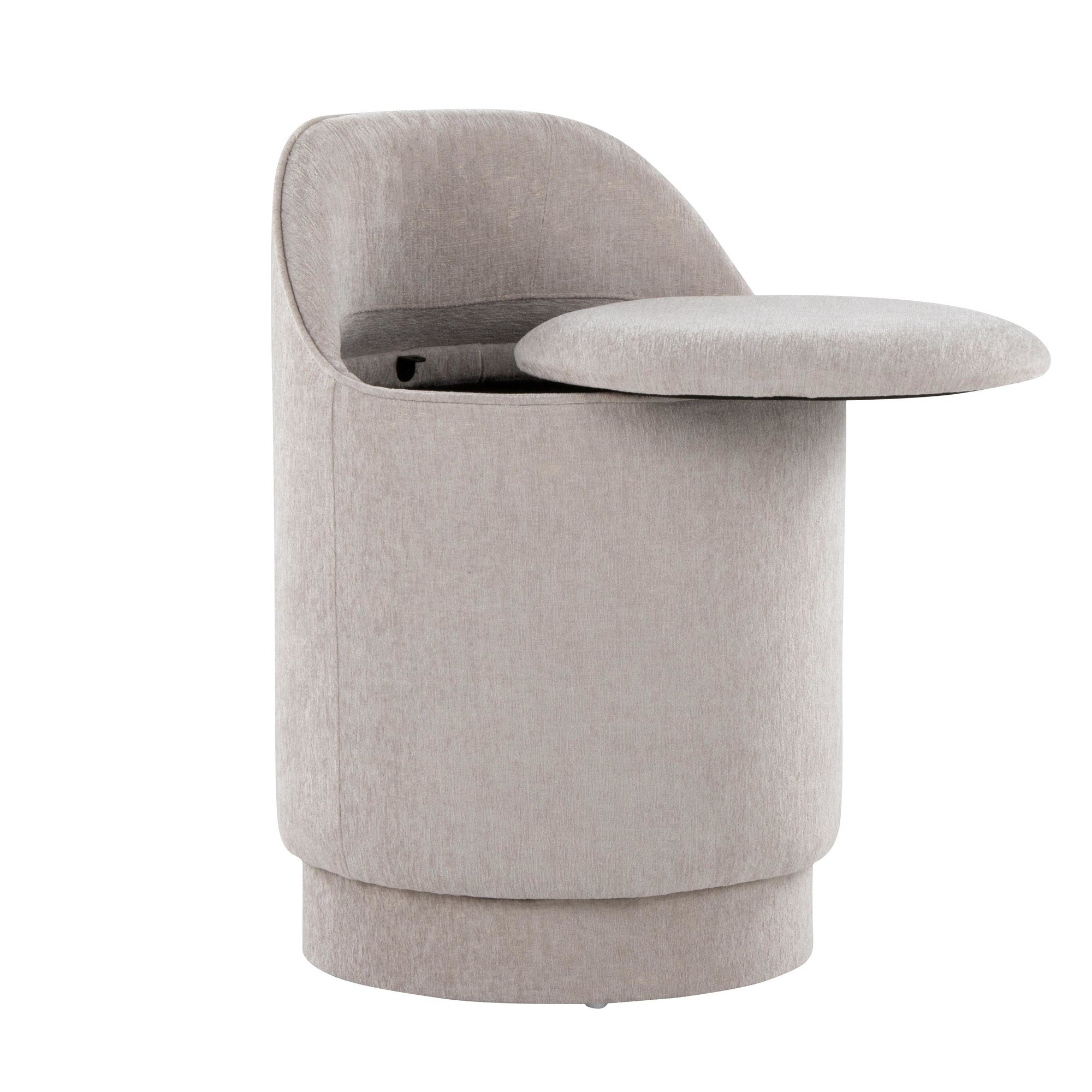 Marla 18" Upholstered Vanity Stool - Grey Fabric